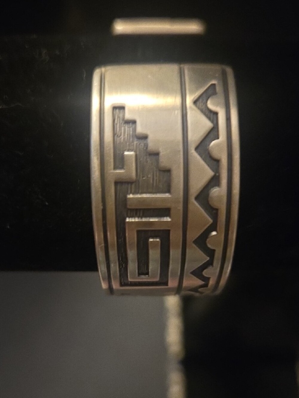 Stunning Vintage Hopi Silver Kabana Cuff Bracelet - Picture 7 of 10